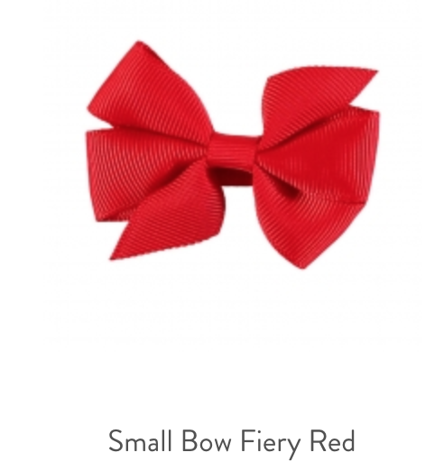 Angel's Face Small Bow Fiery Red