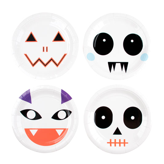 My Little Day 8 paper plates - mini monsters