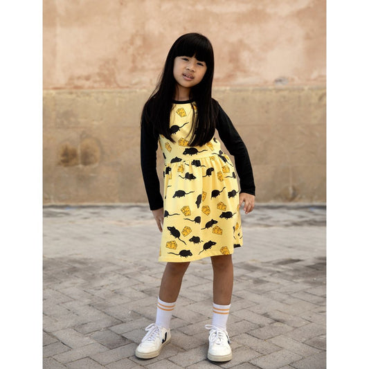 MINI RODINI MOUSE LONG SLEEVE DRESS