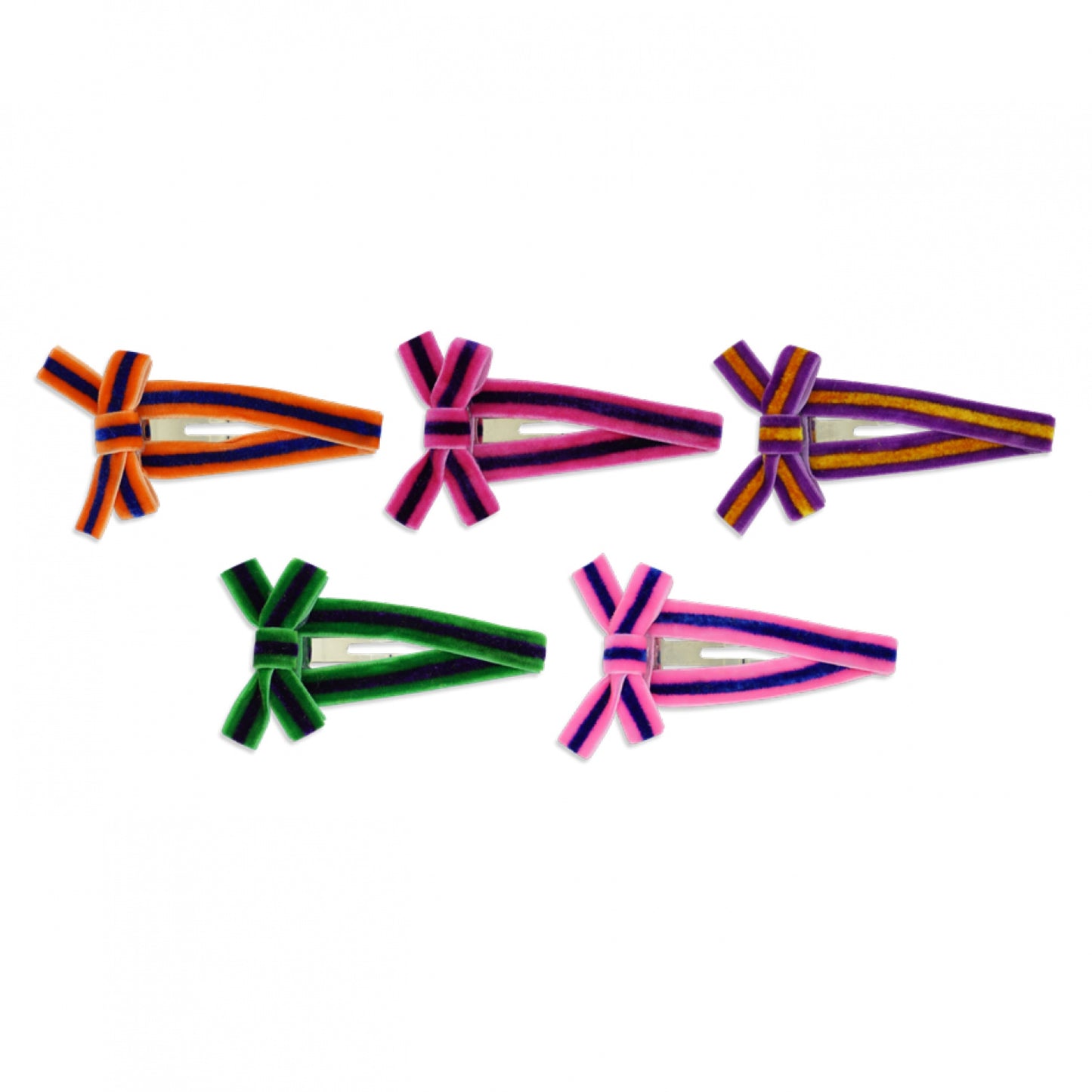 MILK X SODA STRIPE VELVET HAIR CLIP assorted