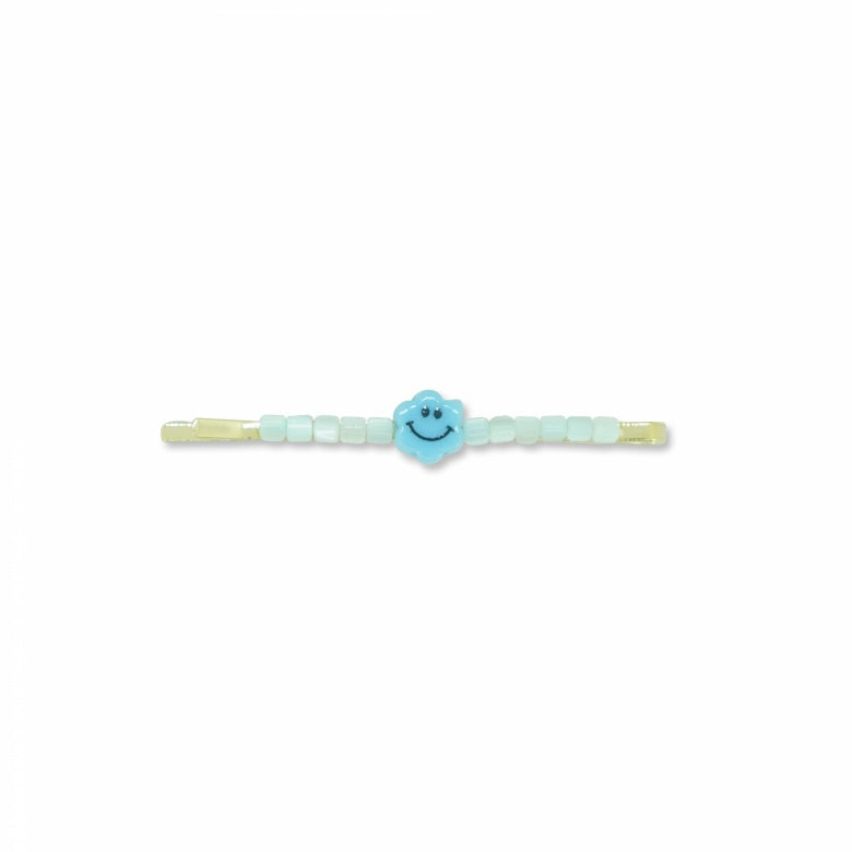 MILK X SODA FLOWER SMILE HAIR CLIP BLUE
