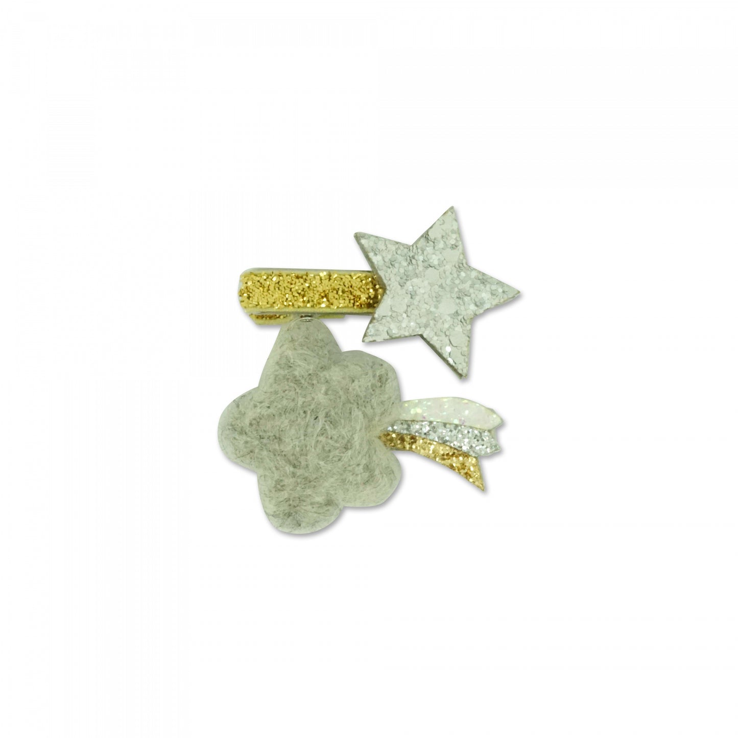MILK X SODA FLUFFY SHOOTING STAR HAIR CLIP GOLD