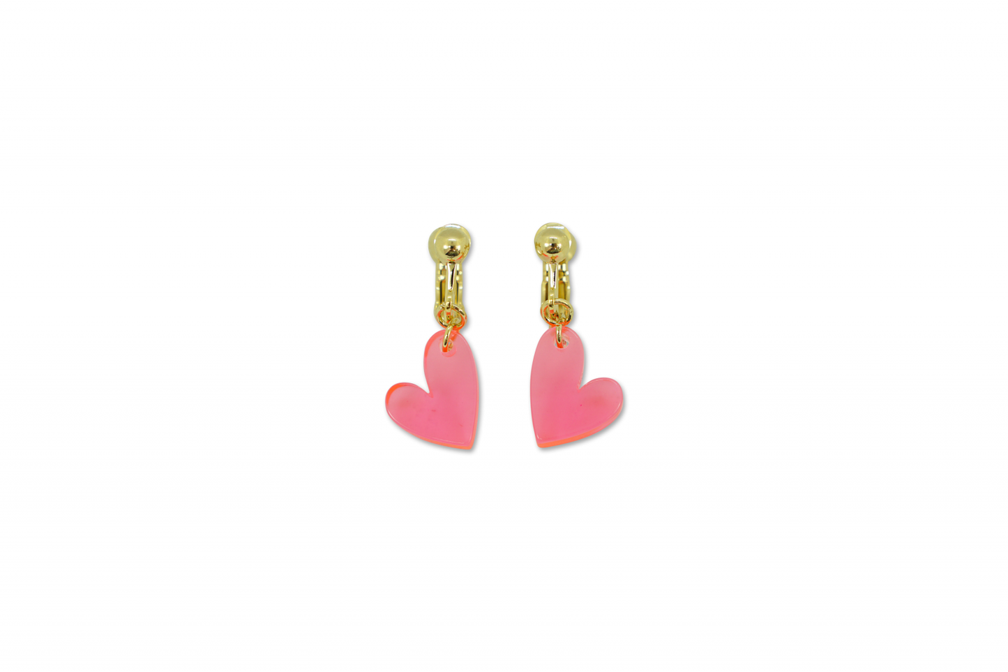 MILK X SODA COCO HEART EARRINGS NEON PINK