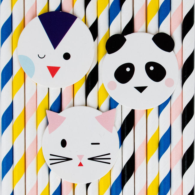 My Little Day paper straws - mini animals