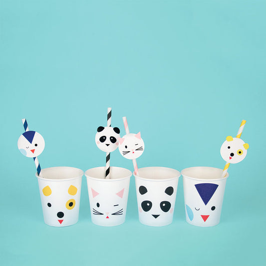 My Little Day paper straws - mini animals