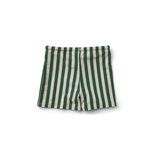 LIEWOOD OTTO SWIM PANTS STRIPE: GARDEN GREEN/SANDY