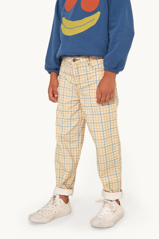 TINYCOTTONS GRID BAGGY JEANS *pastel yellow*