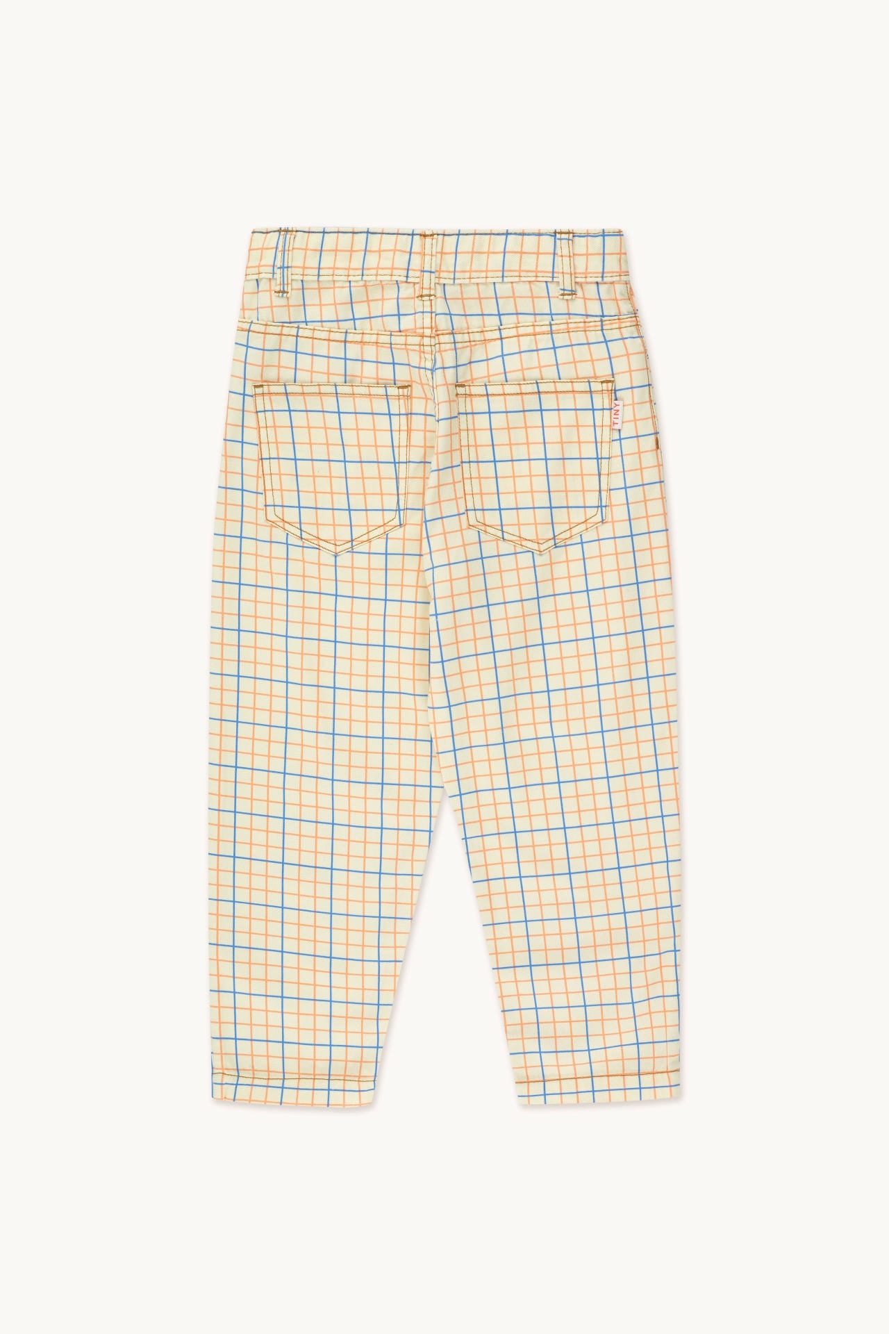 TINYCOTTONS GRID BAGGY JEANS *pastel yellow*
