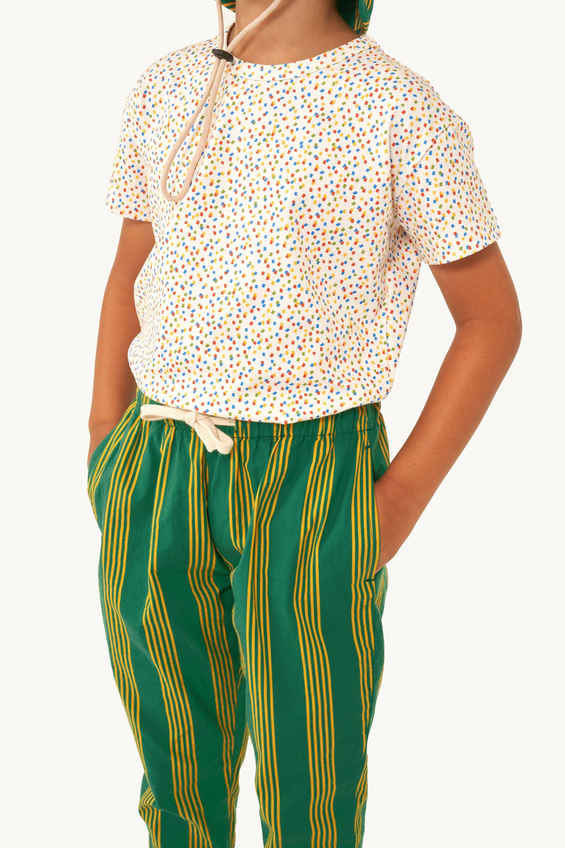 Green and clearance yellow striped pants