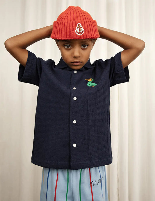 MINI RODINI ANCHOR KNIT BEANIE