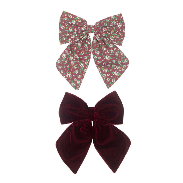 Mimi & Lula Agnes oversize bow pack - burgundy