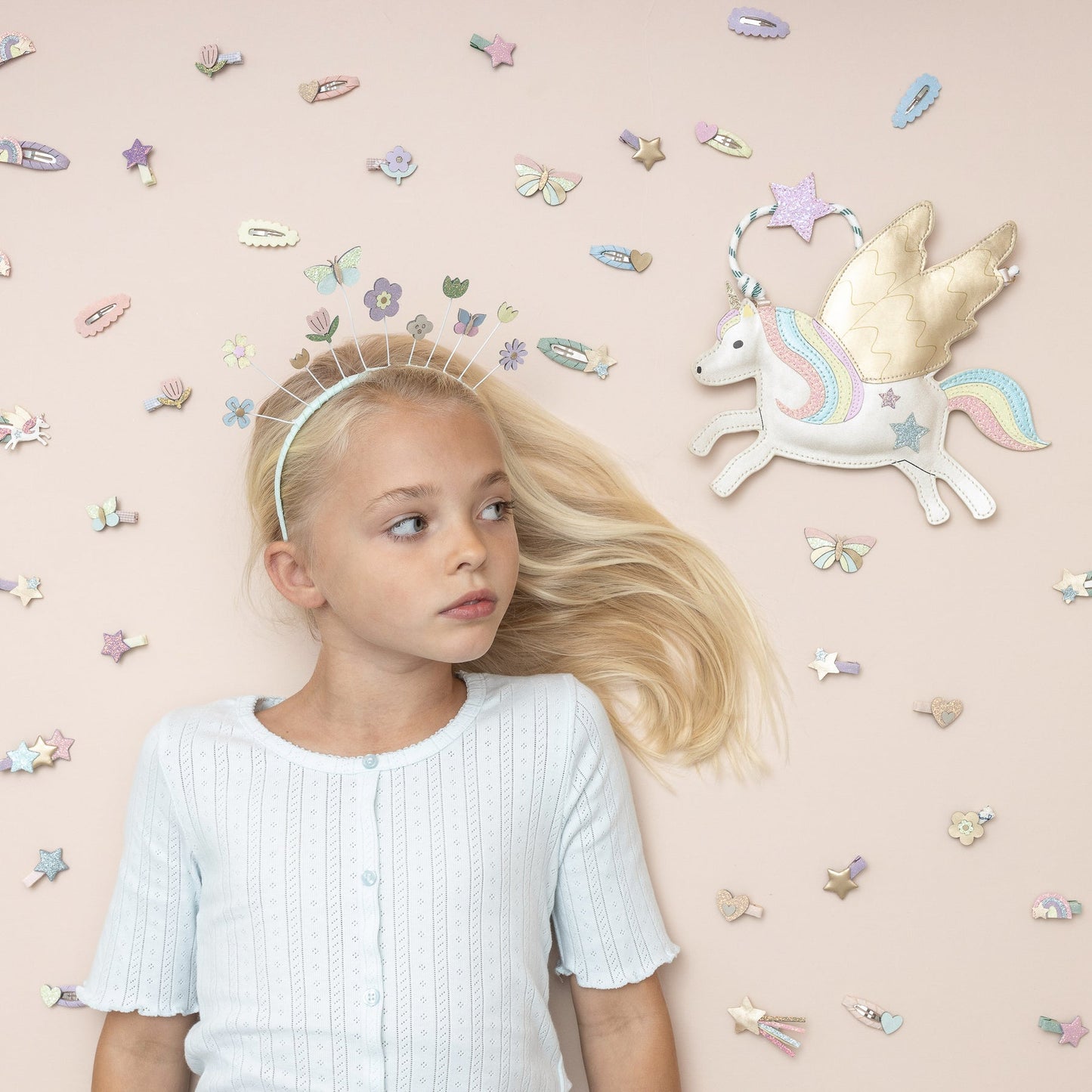 Mimi & Lula Fly Unicorn Mini Clips BRIGHT MULTI