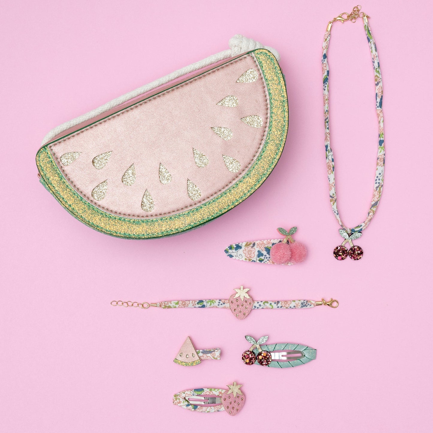 Mimi & Lula Cherry Jewellery Set PINK MULTI