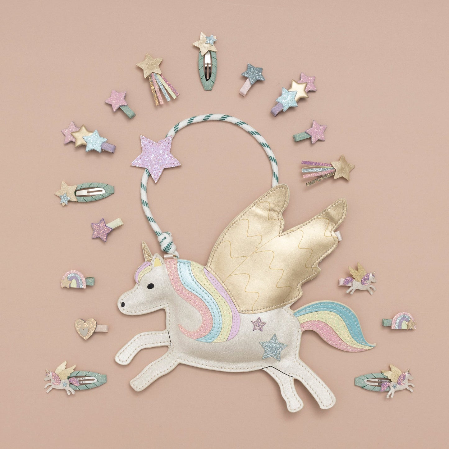 Mimi & Lula Fly Unicorn Mini Clips BRIGHT MULTI