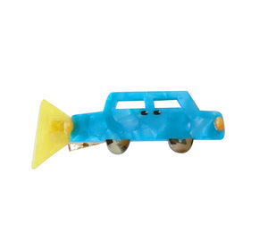 YUJIE Car with head light on hair clip - blue