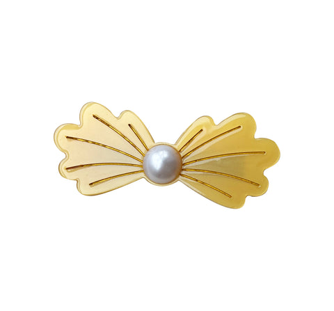 YUJIE Pearl Shell bow hair clip