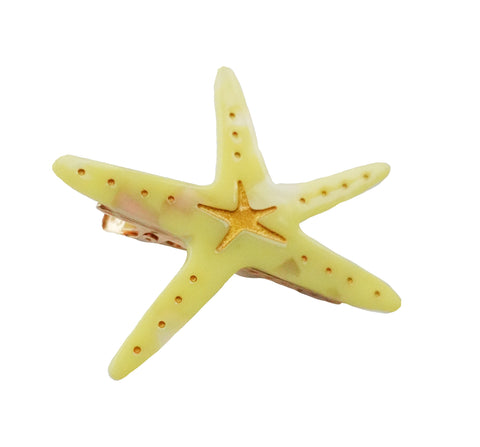 YUJIE Seastar hair clips - yellow