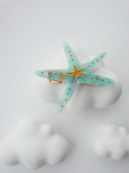 YUJIE Seastar hair clips - bule