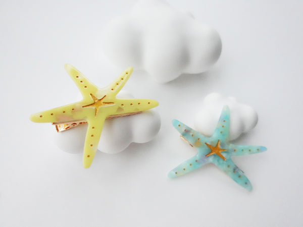 YUJIE Seastar hair clips - bule