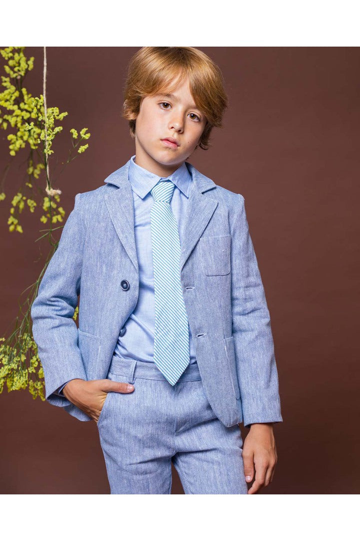 Fina Ejerique BLUE RUSTIC LINO BLAZER  Ref. P23E66