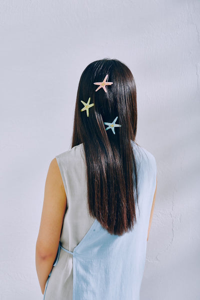 YUJIE Seastar hair clips - yellow