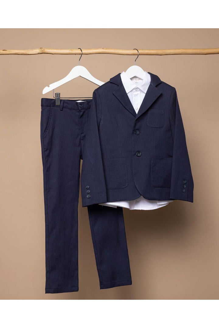 Fina Ejerique NAVY BLUE STRUCTURED TROUSERS  Ref. P23E78