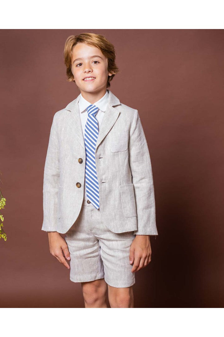 Fina Ejerique BEIGE RUSTIC LINEN BLAZER  Ref. P23E55