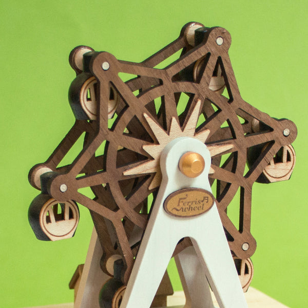 Wonderful Life Ferris Wheel Amusement Park - City Wooden Music Box