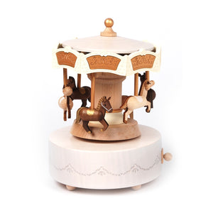 Wonderful Life Carousel - Double Around Up and Down Music Box