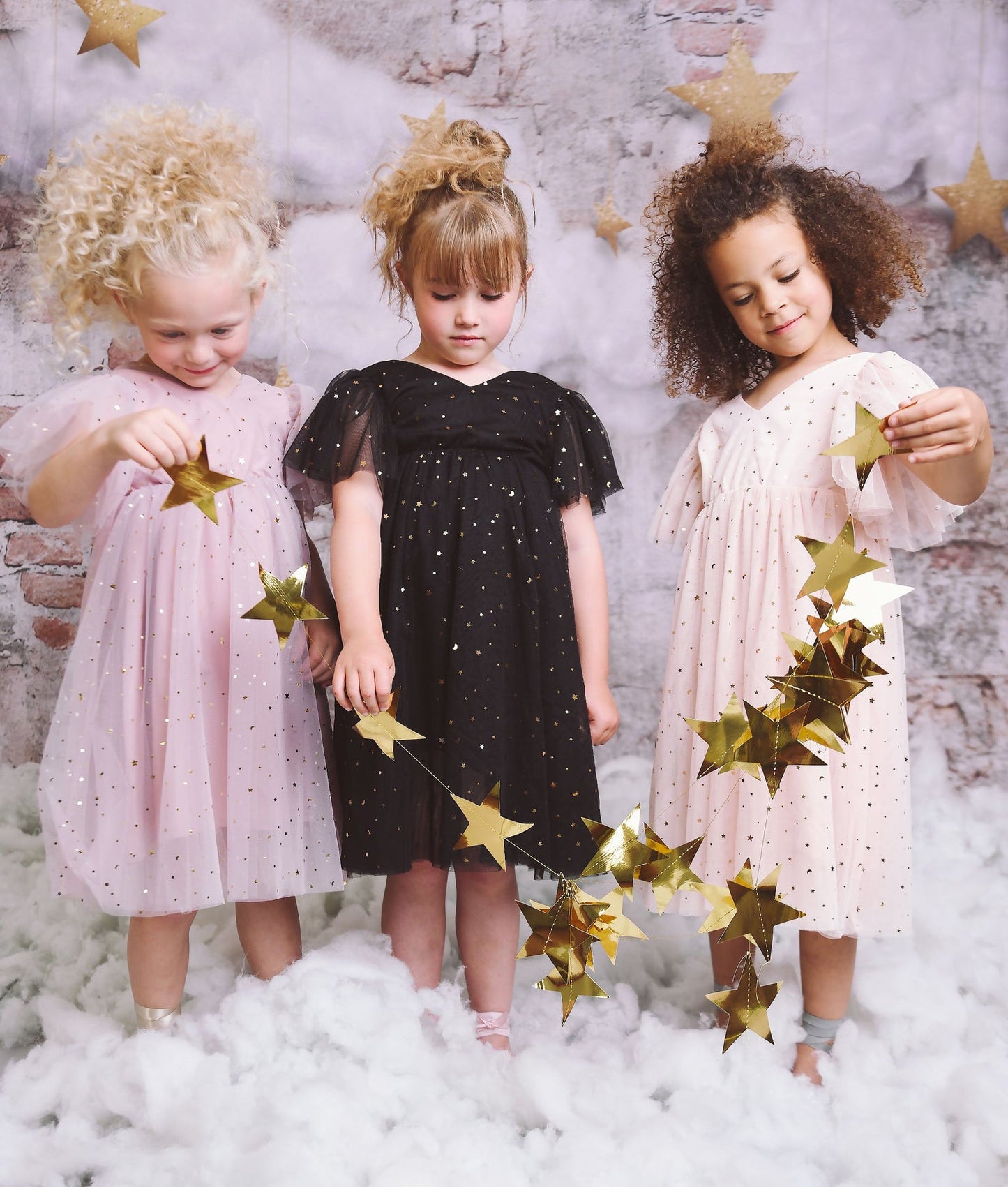 DOLLY ® STARS & MOON TULLE PRINCESS DRESS BLACK