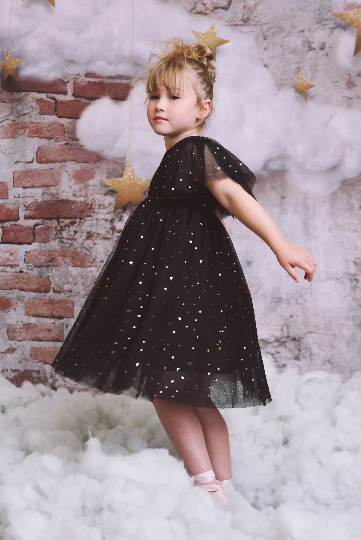 DOLLY ® STARS & MOON TULLE PRINCESS DRESS BLACK