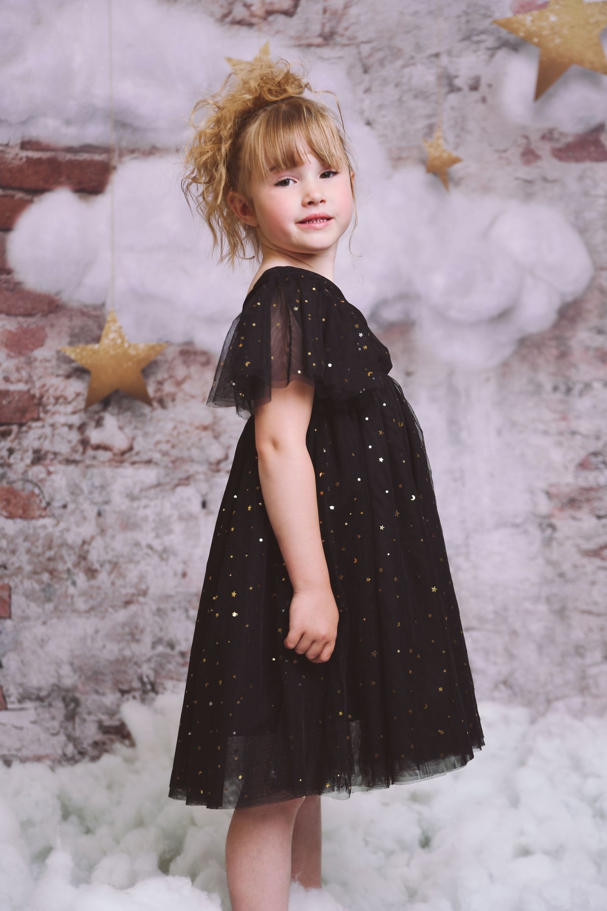 DOLLY ® STARS & MOON TULLE PRINCESS DRESS BLACK