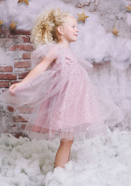 DOLLY ® STARS & MOON TULLE PRINCESS DRESS DUSTY VIOLET