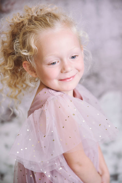 DOLLY ® STARS & MOON TULLE PRINCESS DRESS DUSTY VIOLET