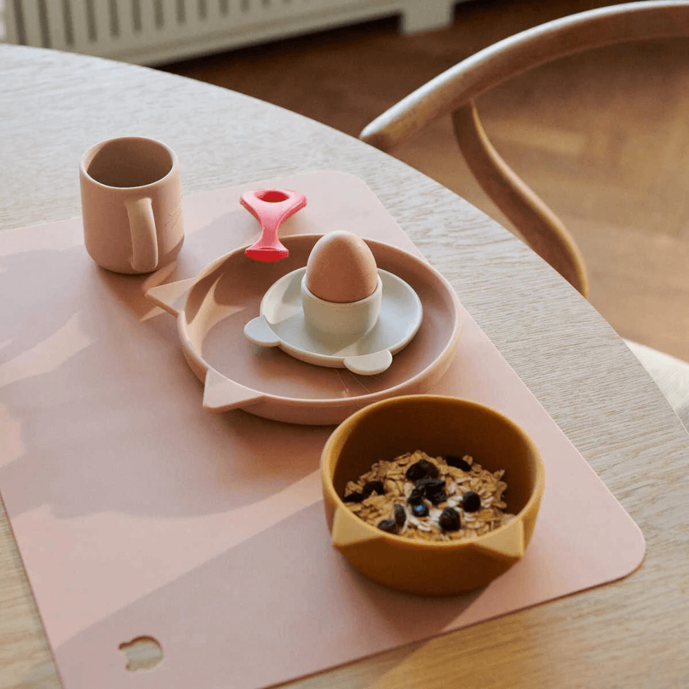 VIVI SILICONE TABLEWARE 4 PACK Cat rose multi mix