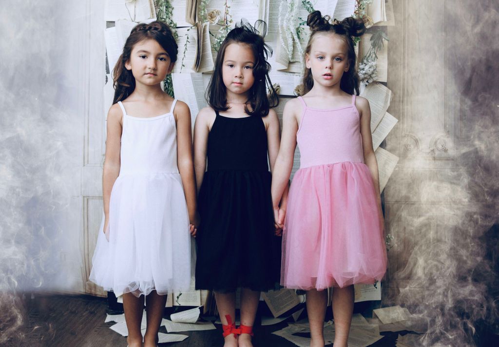 DOLLY BY LE PETIT TOM ® RIB COTTON TUTU DRESS WHITE