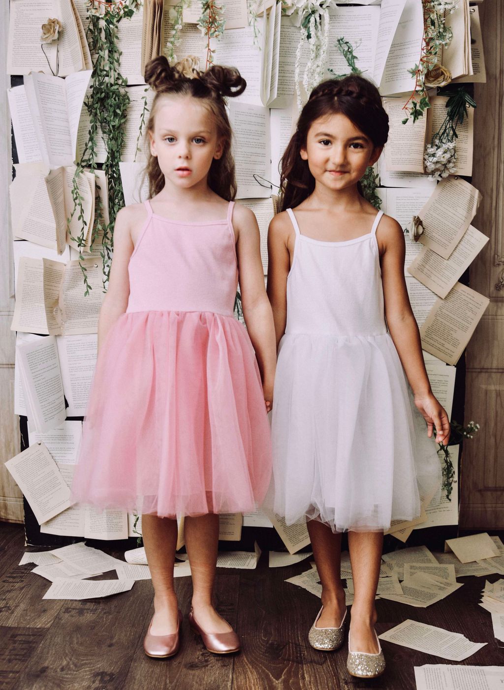 DOLLY BY LE PETIT TOM ® RIB COTTON TUTU DRESS WHITE