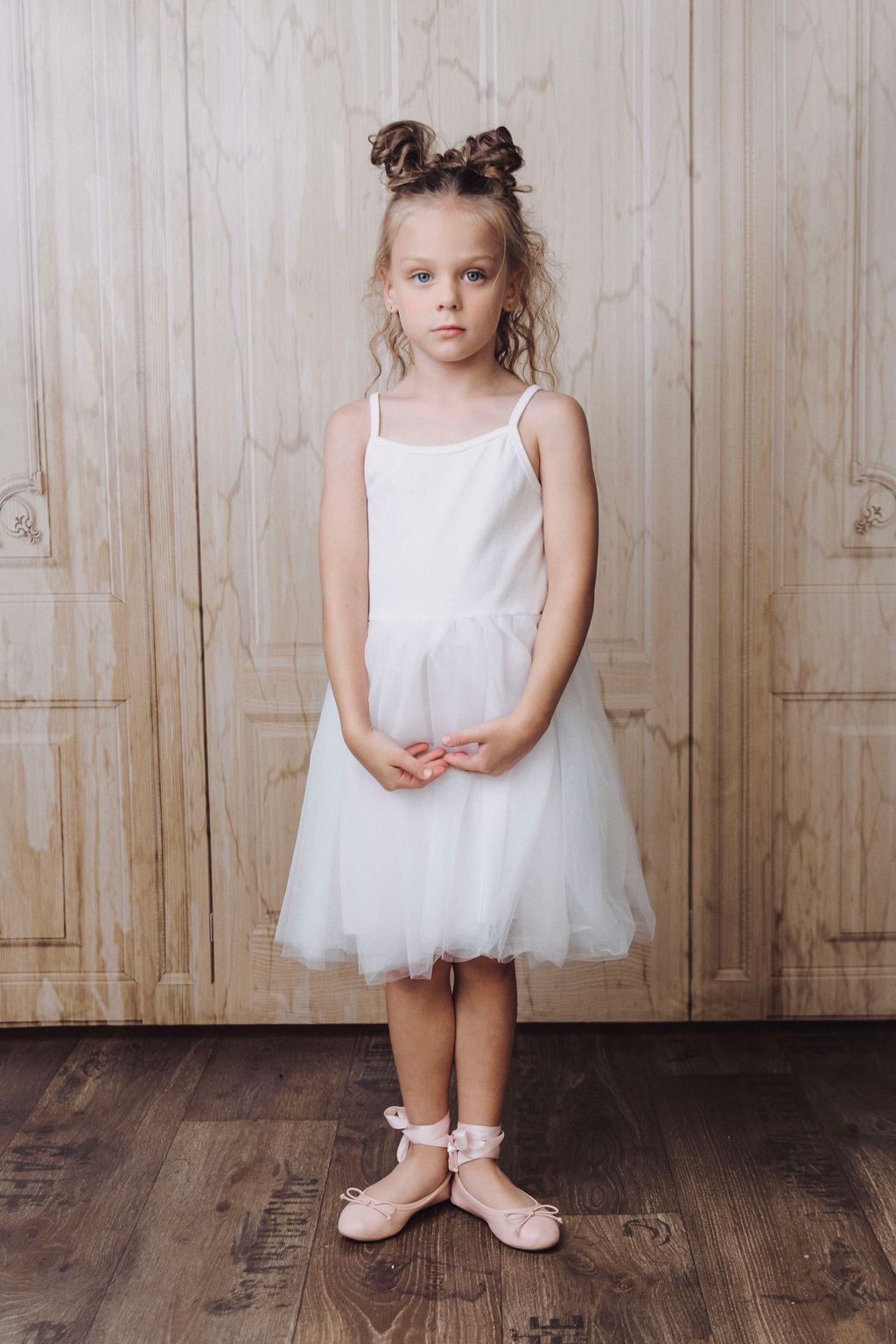 DOLLY BY LE PETIT TOM ® RIB COTTON TUTU DRESS WHITE