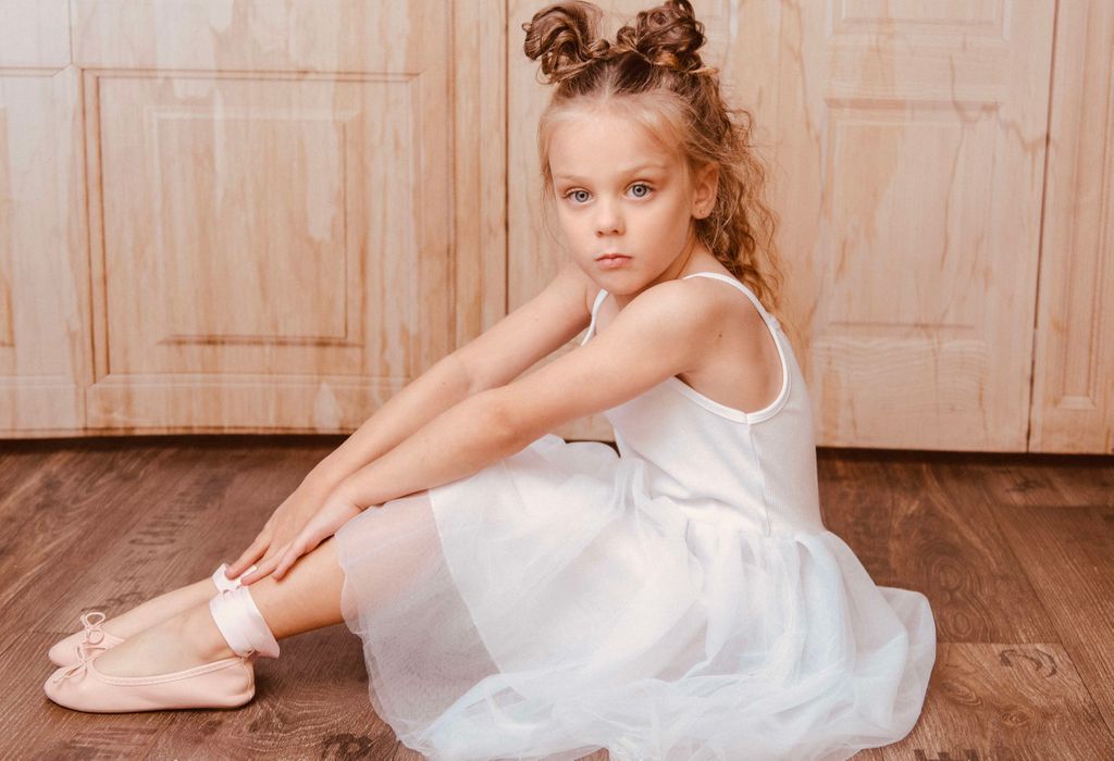 DOLLY BY LE PETIT TOM ® RIB COTTON TUTU DRESS WHITE
