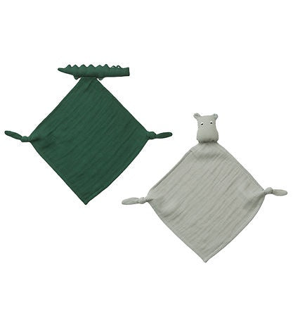 LIEWOOD YOKO MINI CUDDLE CLOTH 2 PACK Safari green mix