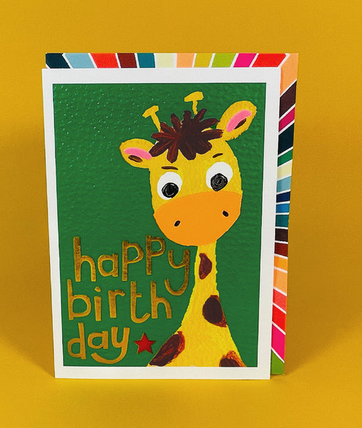 Paper Salad Happy Birthday Giraffe BIRTHDAY CARD