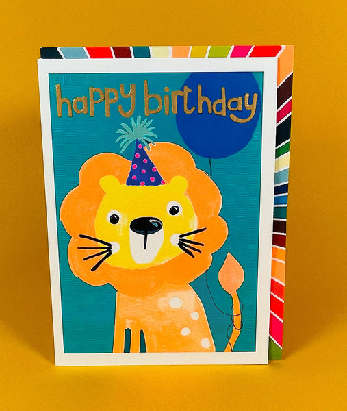 Paper Salad Happy Birthday Lion BIRTHDAY CARD