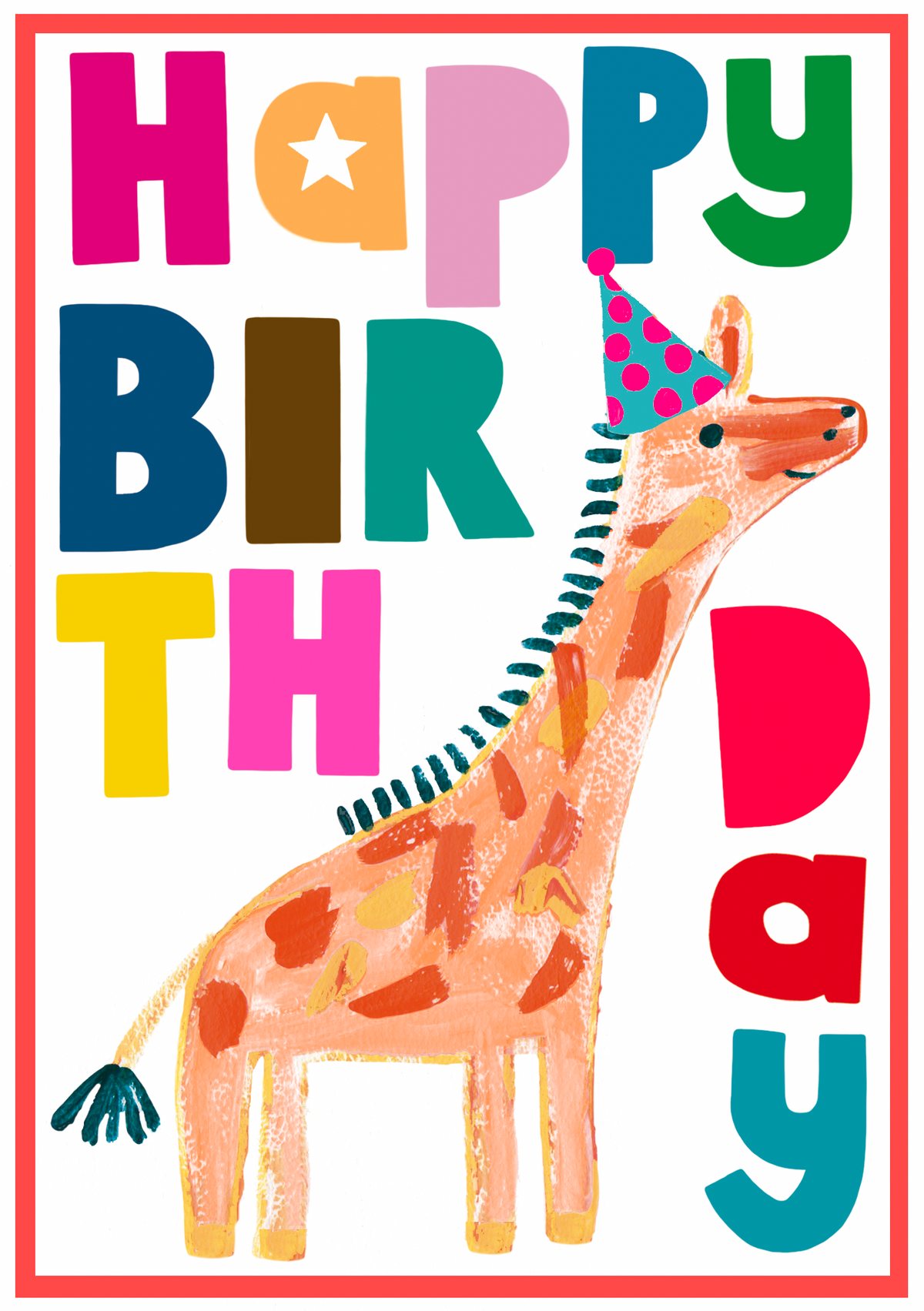 Paper Salad HAPPY BIRTHDAY GIRAFFE