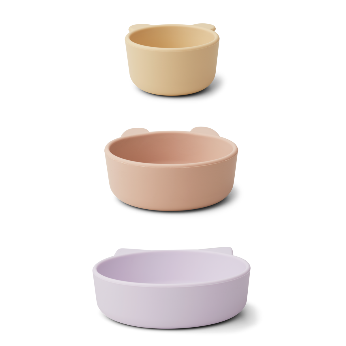Liewood Eddie bowls 3-pack - Light lavender multi mix