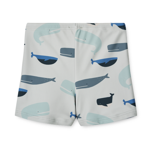 LIEWOOD OTTO SWIM PANTS WHALES / CLOUD BLUE