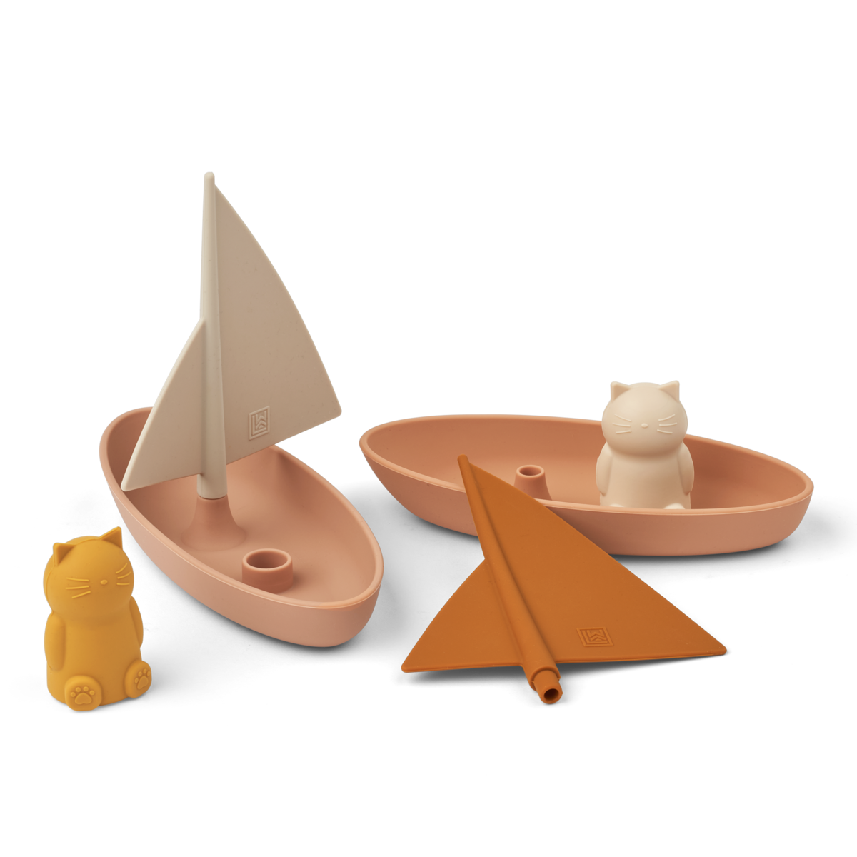 LIEWOOD ENSLEY TOY BOATS 2 PACK PALE TUSCANY MULTI MIX