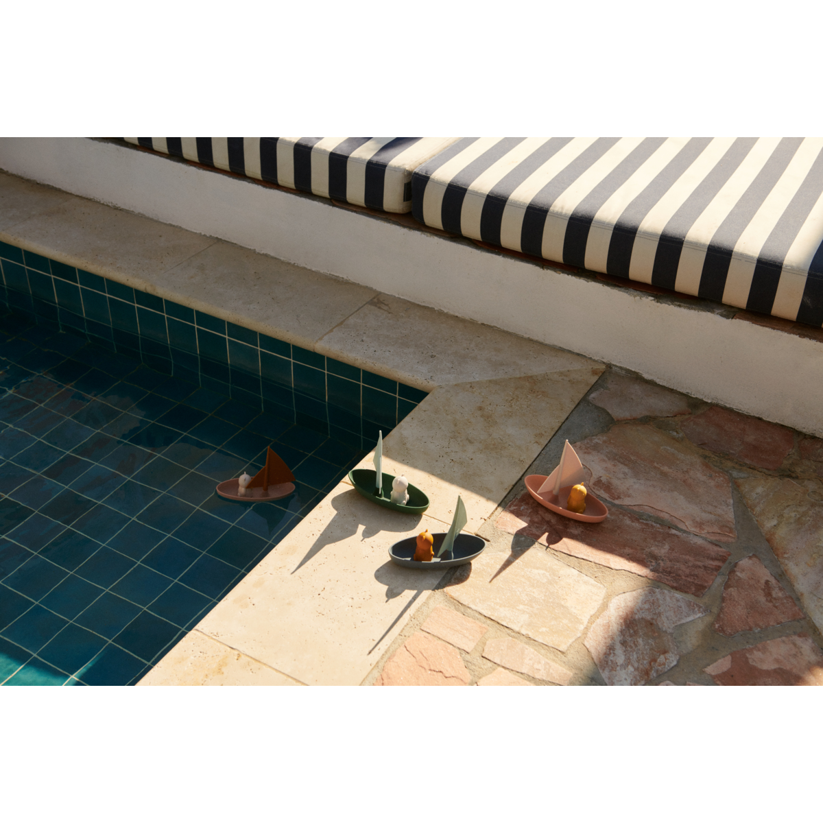 LIEWOOD ENSLEY TOY BOATS 2 PACK PALE TUSCANY MULTI MIX