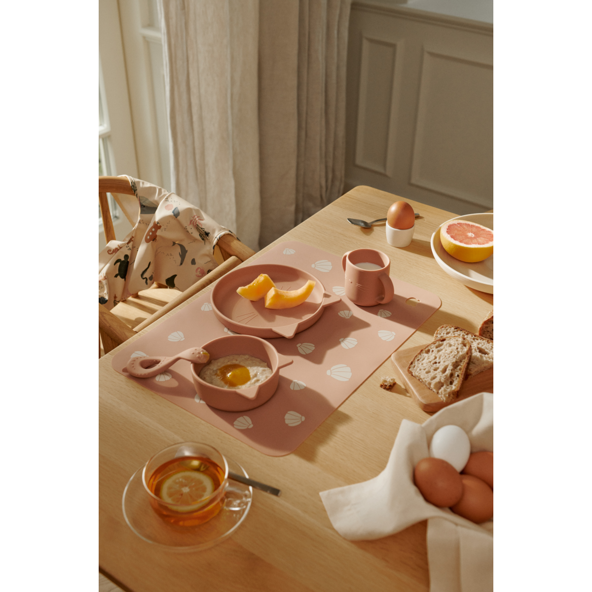 LIEWOOD RYLE PRINTED BABY TABLEWARE SET Shell / Pale tuscany