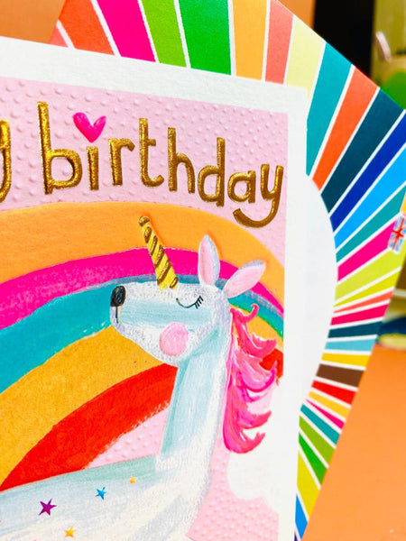 Paper Salad Happy Birthday Unicorn BIRTHDAY CARD