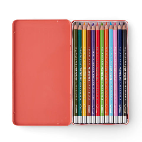 Printworks: Colour Pencils (Set Of 12) - Aquarelle